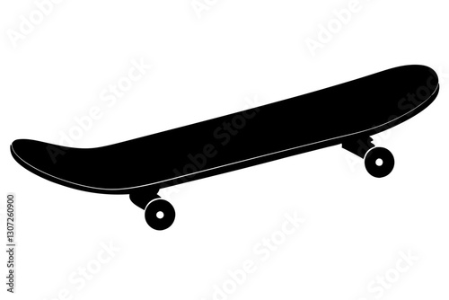 Skateboard Deck Silhouette Vector Illustration

