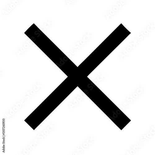 Bold black letter X symbol	