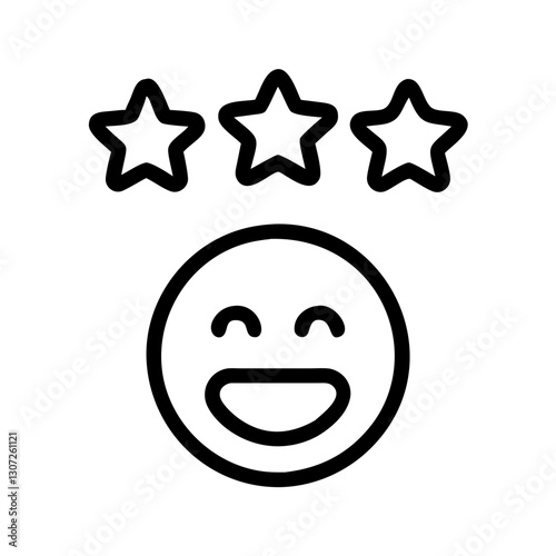 Star rating with smiling face icon