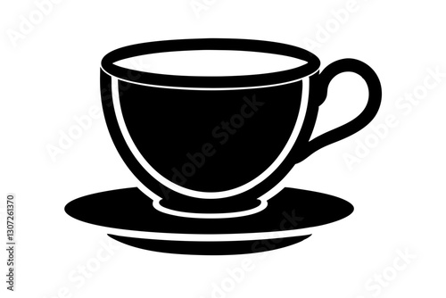 Teacup Icon – Minimal Vector Illustration for Café and Beverage Designs

