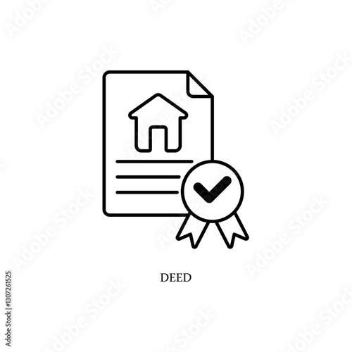 Icon a deed, isolated against a clean background.