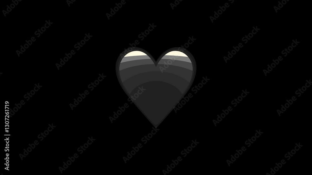 Black heart emoji with alpha channel