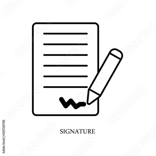Icon a signature, isolated against a clean background.