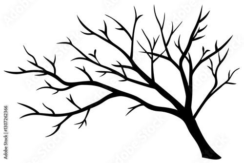 Silhouette Vector of Tree Branches – Minimal Nature Design

