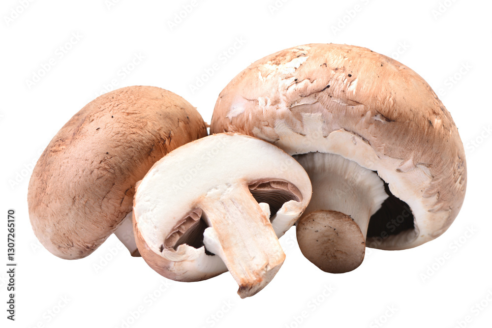 Mushrooms champignon isolated on white