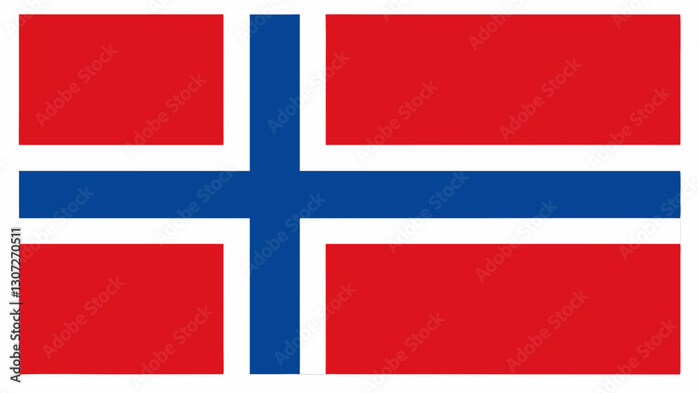 Norway flag on a red and white background Norway flag on a red and white background