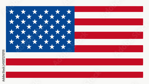 United states flag on a white background