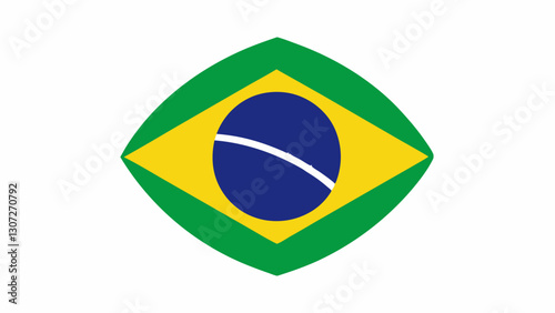Brazil flag in vibrant colors with distinctive design elements