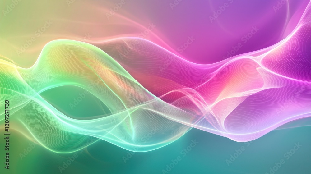 Fototapeta premium Abstract colorful flowing wavy lines create a beautiful background image