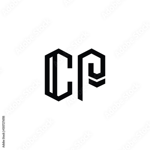 CP monogram logo design letter text name symbol monochrome logotype alphabet character simple logo