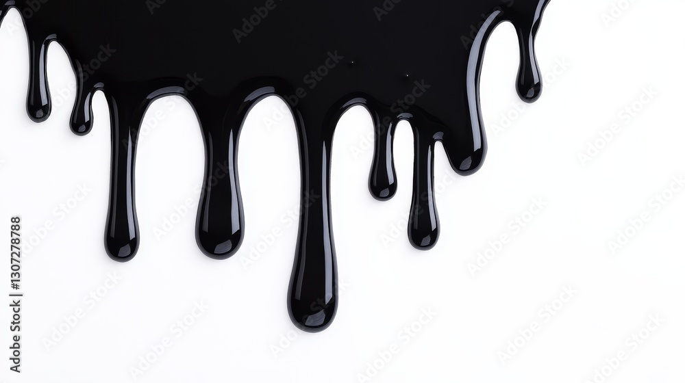 Black Paint Drips on White - Abstract of black paint dripping down a white background. Symbolizing fluidity, movement, texture, darkness, and contrast Black Paint Drips on White - Abstract of black paint dripping down a white background. Symbolizing fluidity, movement, texture, darkness, and contrast