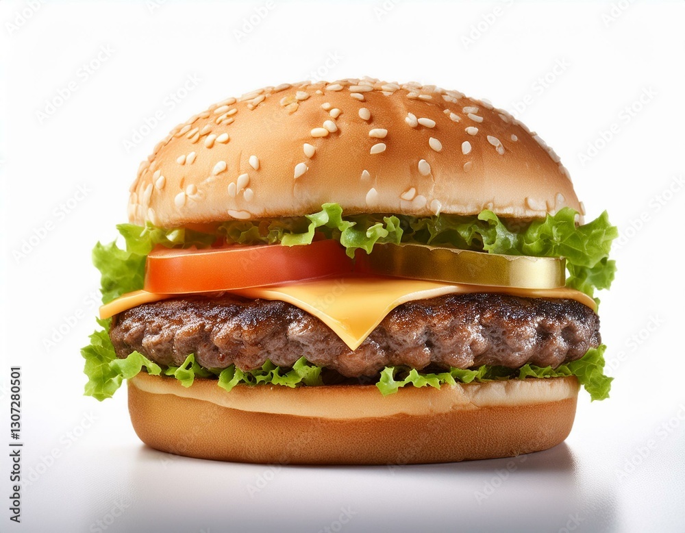 hamburger on a white background hamburger on a white background