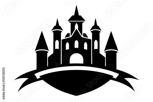 Fantasy Castle Logo Template – Magical Vector Illustration for Branding

