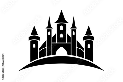Fantasy Castle Logo Template – Magical Vector Illustration for Branding

