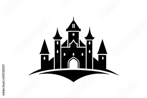 Fantasy Castle Logo Template – Magical Vector Illustration for Branding

