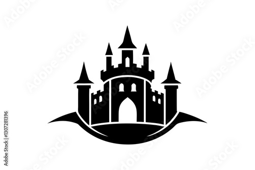 Fantasy Castle Logo Template – Magical Vector Illustration for Branding


