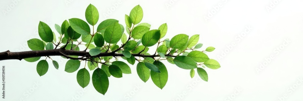 Obraz premium Dense forest branch isolated on white background, simplicity, nature