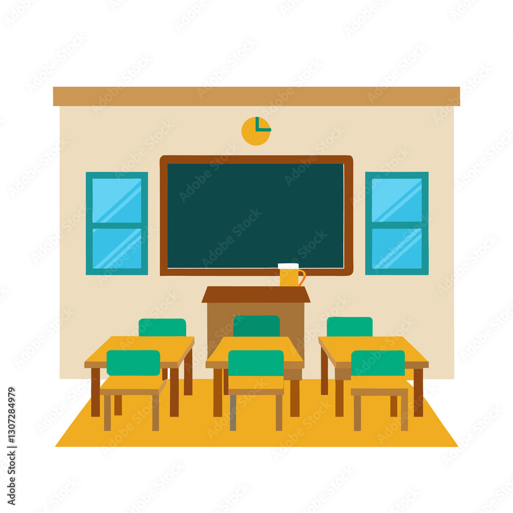 school classroom with blackboard school classroom with blackboard