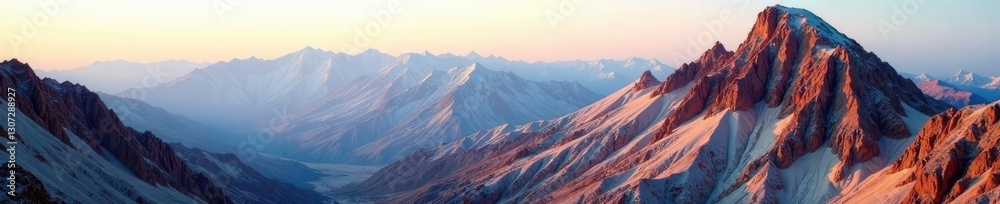 Naklejka premium layered mountain formation with intricate crevices, rugged peaks, layered rock