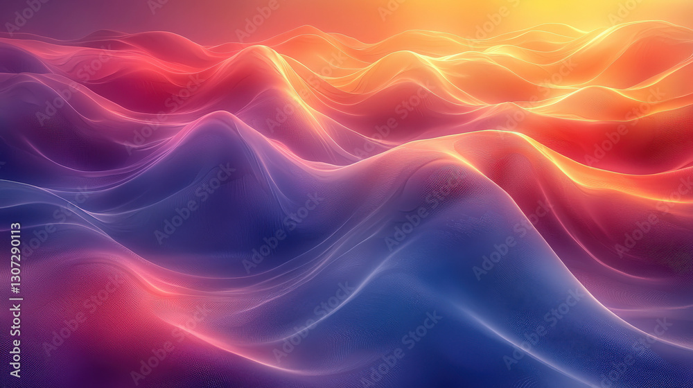 Surreal waves of colorful patterns abstract landscape digital art ethereal environment wide-angle view visual concept Surreal waves of colorful patterns abstract landscape digital art ethereal environment wide-angle view visual concept