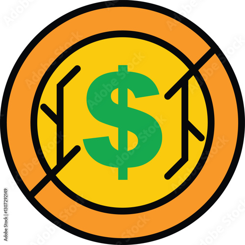 Economic recession, business crisis icon in thin line style