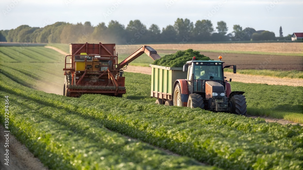 Obraz premium tractor in field
