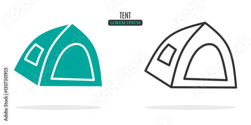Illustration symbol. Tent abstract illustration design. Stock vector icon.