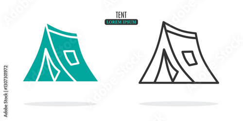 Illustration symbol. Tent abstract illustration design. Stock vector icon.