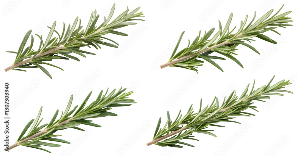 Fototapeta premium set of rosemary isolated on white