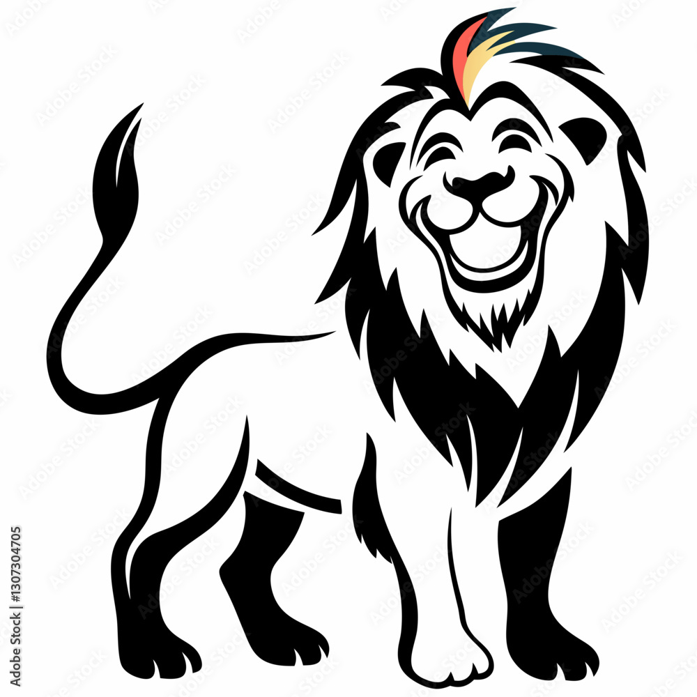 Happy Cartoon Lion Black and White Vector – Smiling Animal Illustration
Happy Cartoon Lion Black and White Vector – Smiling Animal Illustration