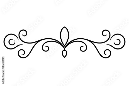 Baroque Decorative Element – Ornamental Vector for Interiors

