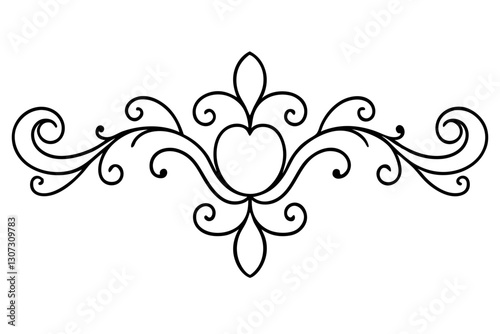 "Victorian Style Baroque Element for Architectural Design - Vector Illustration"


