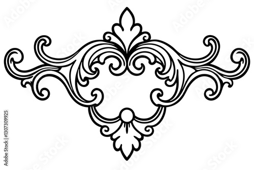 "Victorian Style Baroque Element for Architectural Design - Vector Illustration"

