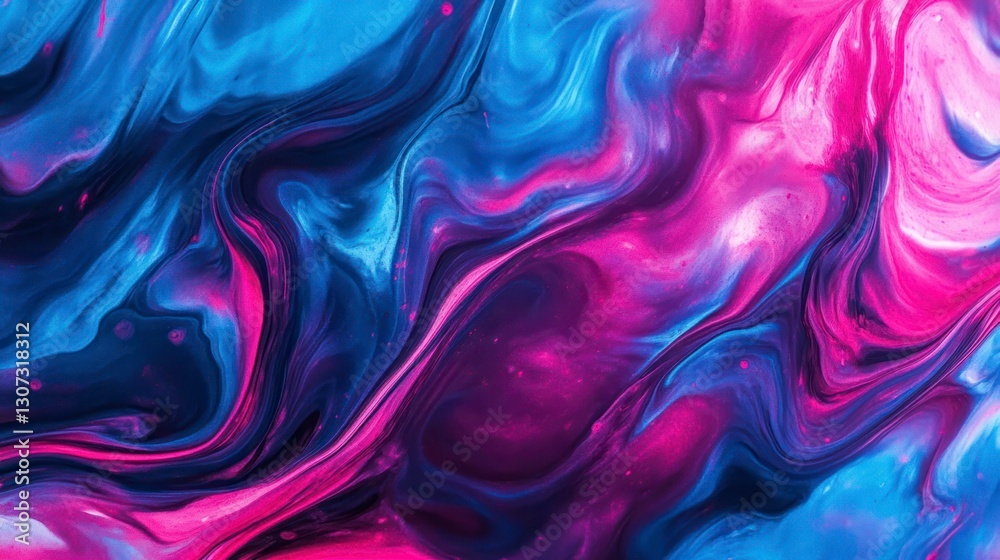 Abstract Swirls of Pink and Blue Paint Creates Dynamic Visual Texture Abstract Swirls of Pink and Blue Paint Creates Dynamic Visual Texture