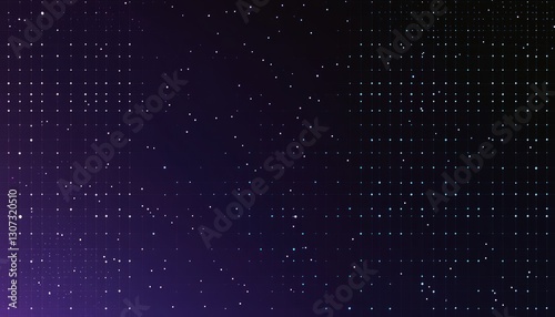 Wallpaper Mural Abstract Digital Grid Pattern with Blue and Purple Dots on Dark Background Torontodigital.ca