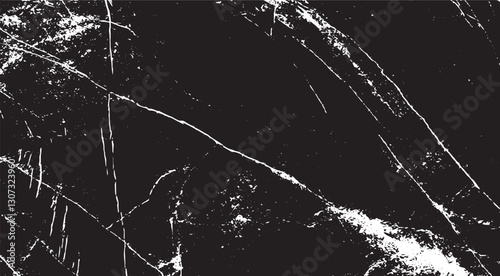 Scratched Grunge Urban Background Texture Vector. Dust Overlay Distress Grainy Grungy Effect. Distressed Backdrop Vector Illustration. Isolated Black on White Background. EPS 10.
