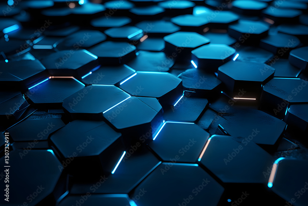 background abstract hexagon digital,Futuristic 3D hexagonal grid with glowing blue lights, abstract digital background perfect for technology and network designs with modern geometric patterns background abstract hexagon digital,Futuristic 3D hexagonal grid with glowing blue lights, abstract digital background perfect for technology and network designs with modern geometric patterns