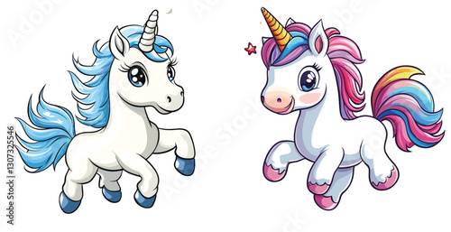 
 
funny little unicorn running vector