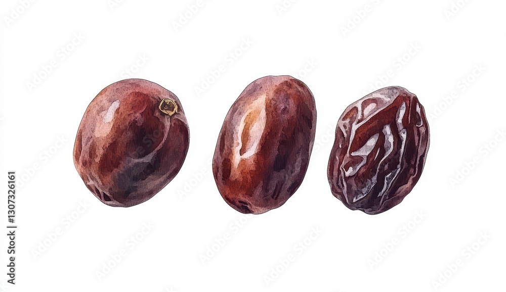 Obraz premium Three Sweet Red Dates