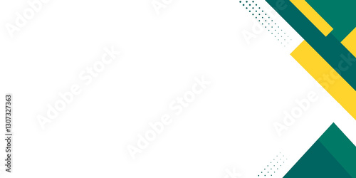 Dynamic geometric shapes with vibrant colors and ample blank space backdrop