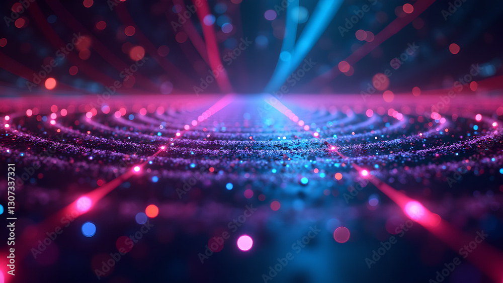 Obraz premium Abstract Futuristic Data Stream Visualization