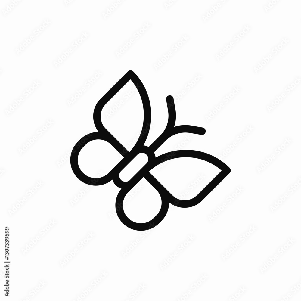 Butterfly nature insect icon vector sign Butterfly nature insect icon vector sign