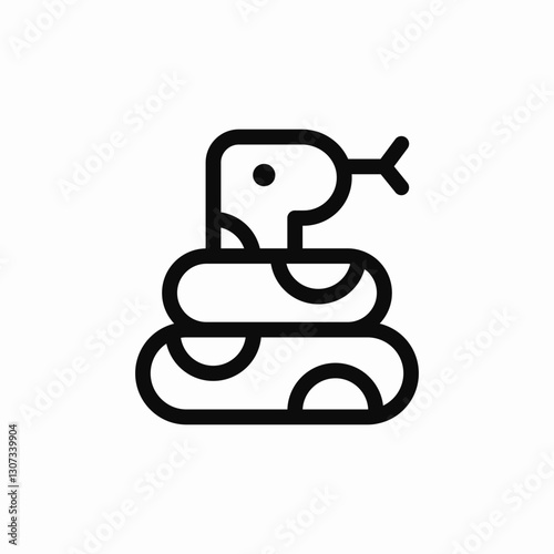Snake medical healthcare icon vector sign