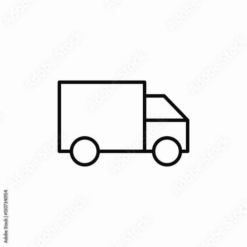 Delivery truck shipping icon vector sign