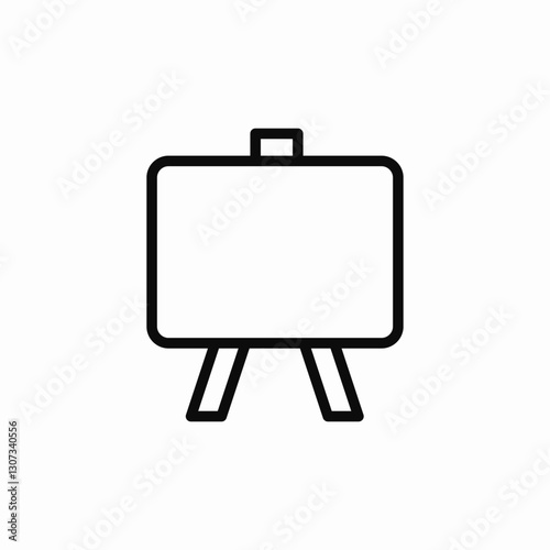 Presentation board meeting icon vector sign