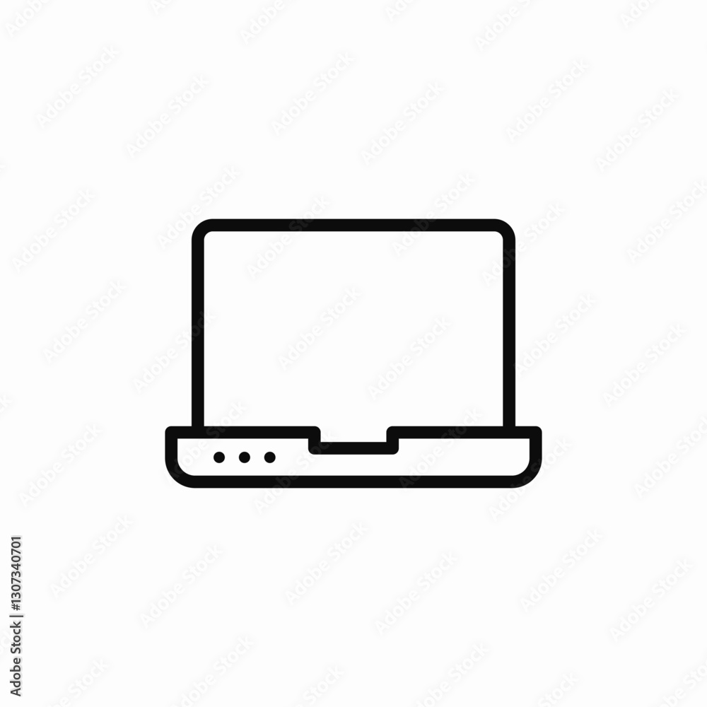 Laptop computer device icon vector sign Laptop computer device icon vector sign