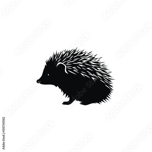 Silhouette of a hedgehog