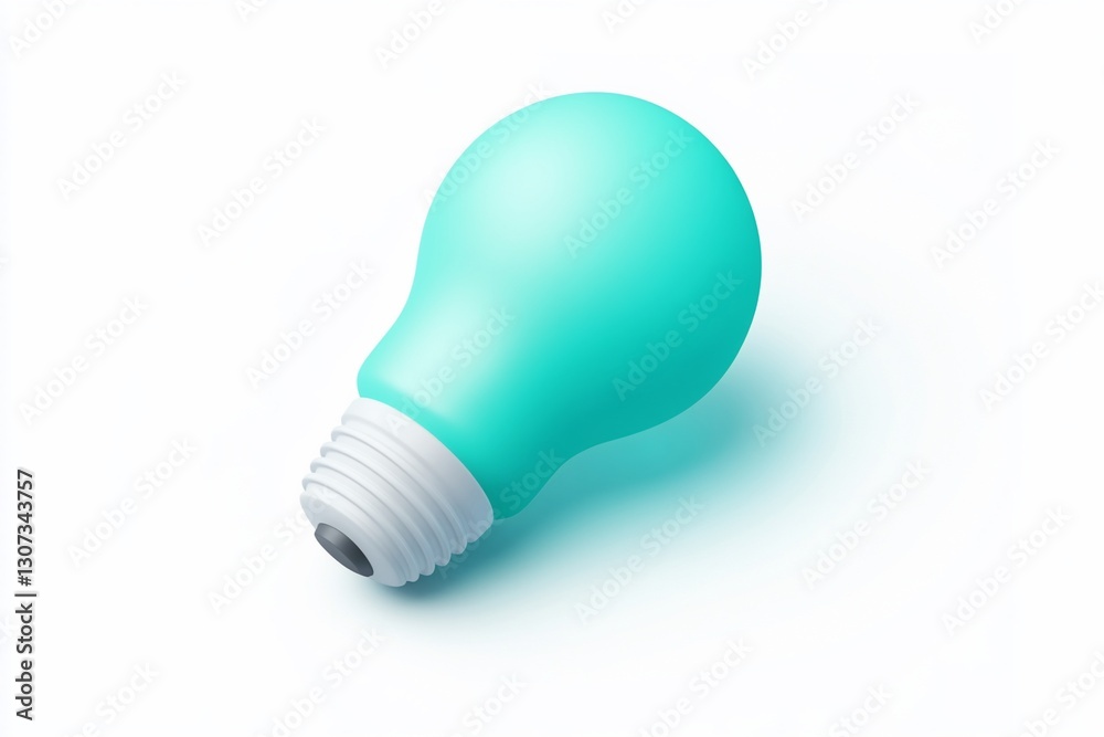 Teal lightbulb isolated on white background. (1) Teal lightbulb isolated on white background. (1)