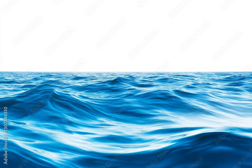 Serene Ocean Waves - Calm blue ocean waves gently rolling under a bright white sky. Perfect for backgrounds or travel themes Serene Ocean Waves - Calm blue ocean waves gently rolling under a bright white sky. Perfect for backgrounds or travel themes