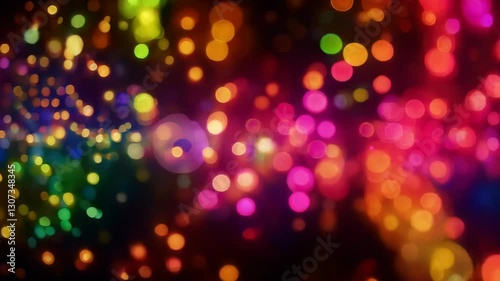 Wallpaper Mural multicolored bokeh lights effect on a dark backdrop Torontodigital.ca